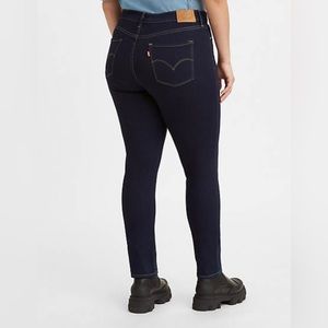Levi's Premium 311 Shaping Skinny Jeans 26x30L Women Stretch Denim Dark Wash.